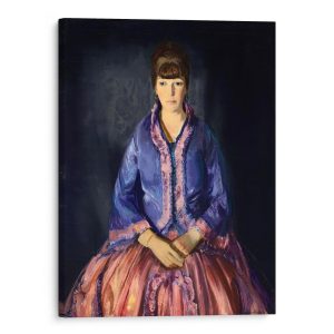 Emma In The Purple Dress 1919 Canvas Wall Art by George Wesley Bellows | CanvasJet.com