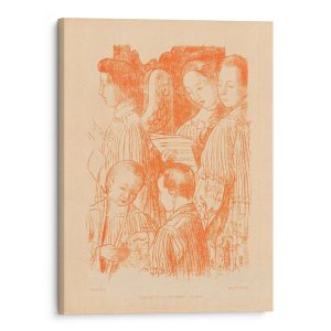 Three Singing Angels And Two Choir Boys During Holy Mass 1899 Canvas Wall Art by Maurice Denis CanvasJet.com