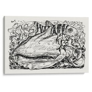 Fish And Shell In The Water 1891 Canvas Wall Art by Leo Gestel | CanvasJet.com