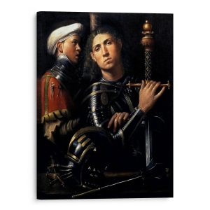 Portrait Of Warrior With His Equerry 1509 Canvas Wall Art by Giorgione CanvasJet.com