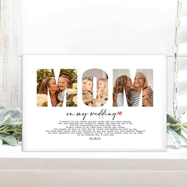 Personalized Mom on my wedding, Custom Photo Collage Canvas Art Print Personalized Gifts CanvasJet.com