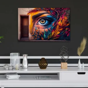 Bold Dramatic Hue Eye Canvas Print Wall Artwork