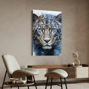 Watercolor Leopard Canvas Painting for Wall Decor