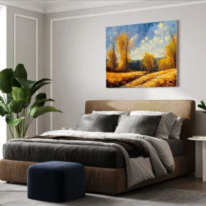 Golden Gleam Wall Art Canvas Painting For Home Decor