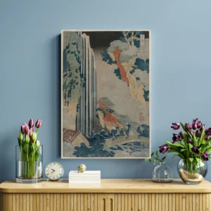 The waterfall in Ono on the Kisokai-road By Katsushika Hokusai