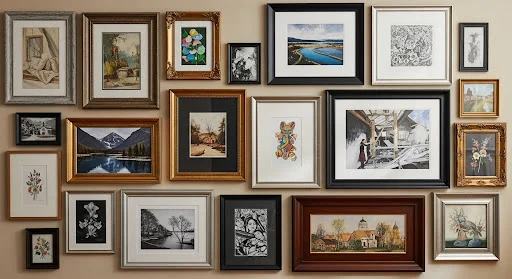 Framed artwork and photos using CanvasJets custom framing services