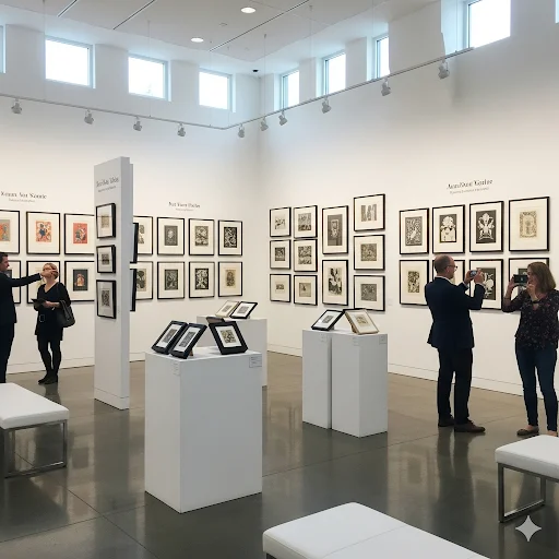 prints for artists displayed in exhibition gallery CanvasJet