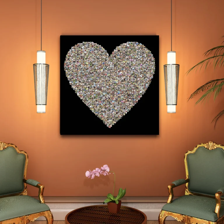 Heart Shape Collage Art Print as Anniversary Gift by CanvasJet