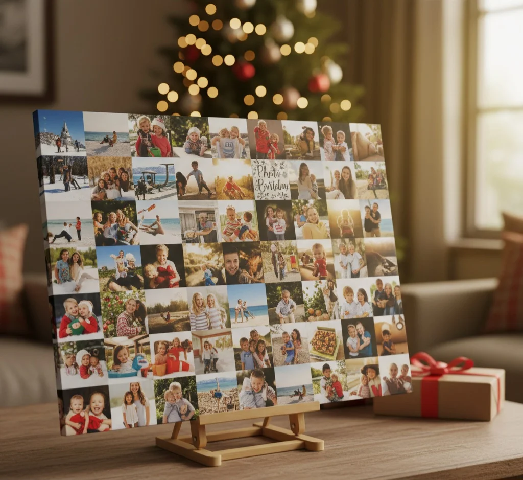 Detailed photo collage canvas a unique Christmas - CanvasJet.com Detailed photo collage canvas, a unique Christmas gift by CanvasJet