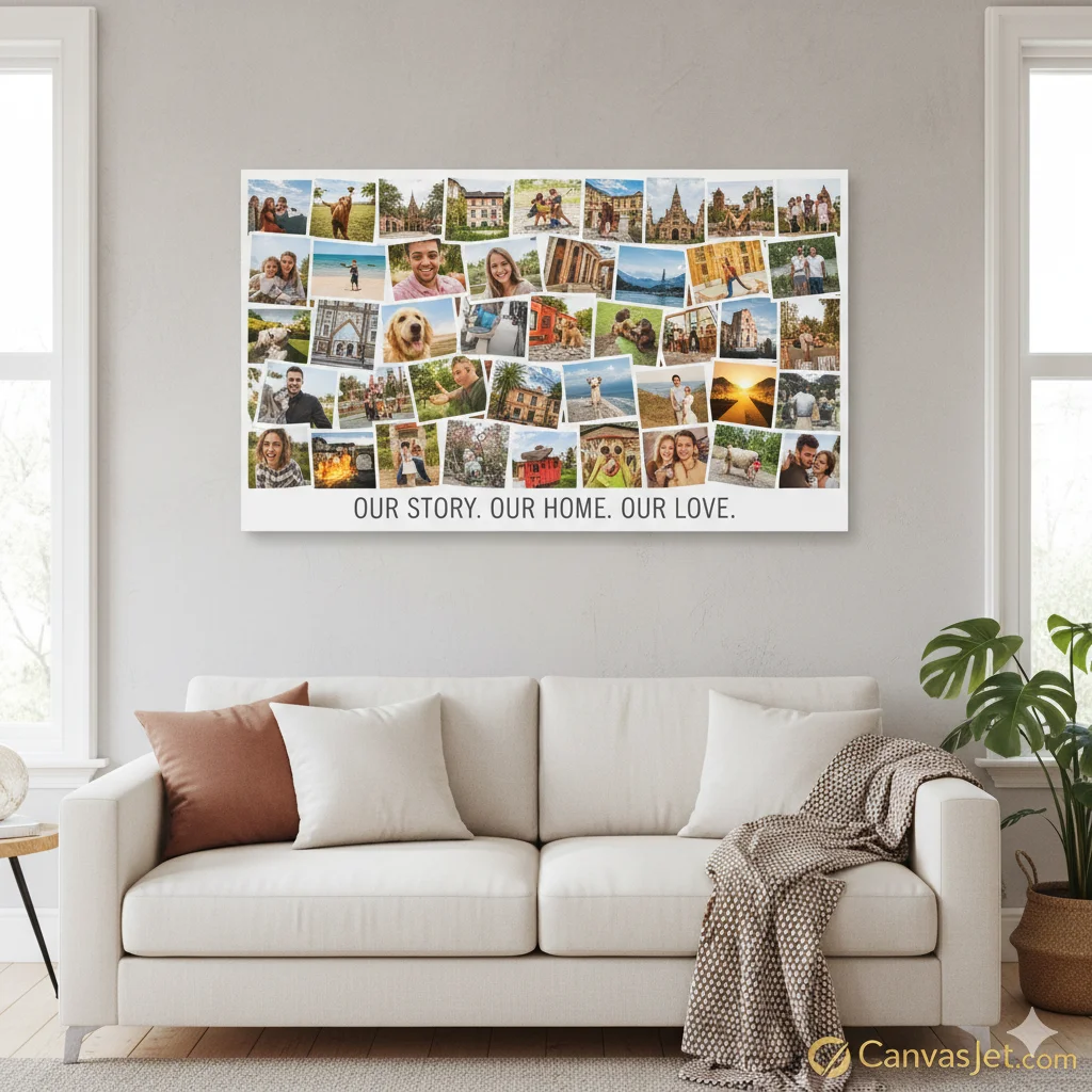 Photo collage transforms home memories