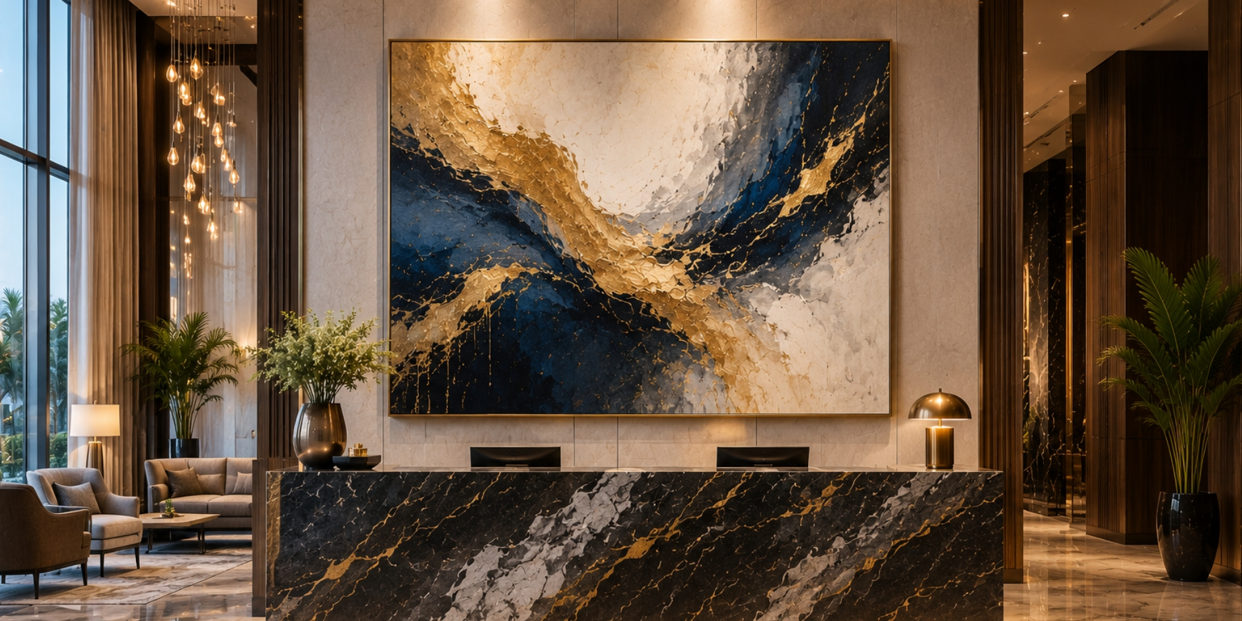 Custom canvas printing Dubai for luxury hotel interiors by CanvasJet