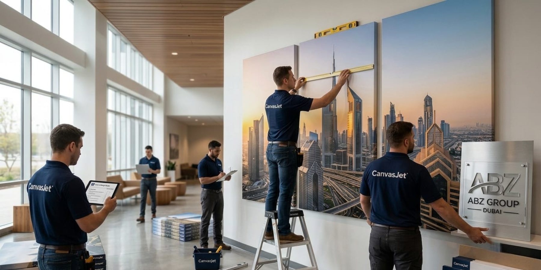 Professional Artwork Installation in Dubai by CanvasJet - CanvasJet.com Professional Artwork Installation in Dubai by CanvasJet